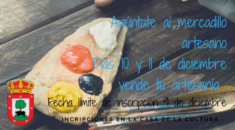 Mercadillo Artesano 10 y 11 de diciembre – ¡Apúntate!