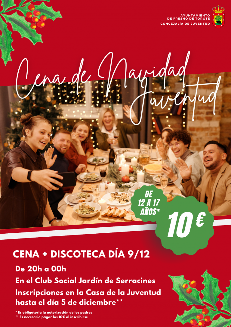 Cena de Navidad: Juventud (12 a 17 años)