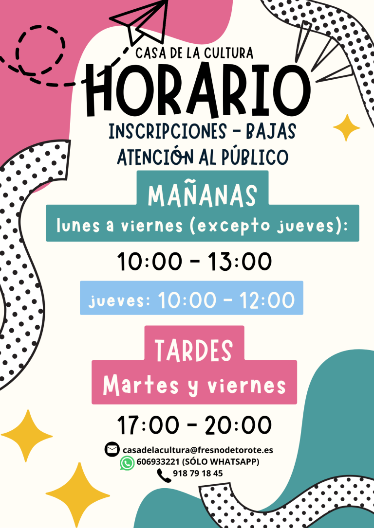 Casa de la Cultura – Horario y Contacto