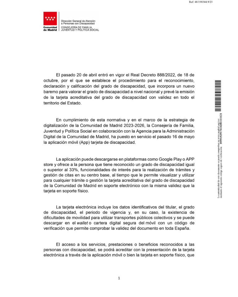 Nueva App discapacidad