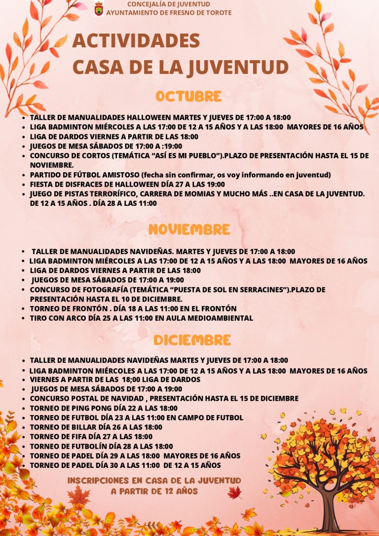 ACTIVIDADES JUVENTUD