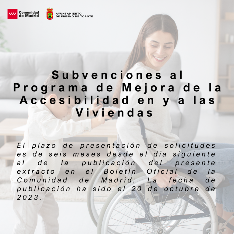 Ayudas al Programa de Mejora de la Accesibilidad en y a las Viviendas