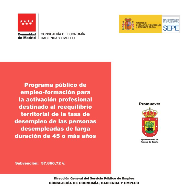 SUBVENCION ACTIVACION PROFESIONAL DESTINADA AL REEQUILIBRIO TERRITORIAL DE LA TASA DE DESEMPLEO DE LAS PERSONAS DESEMPLEADAS DE LARGA DURACIÓN DE 45 AÑOS O MÁS