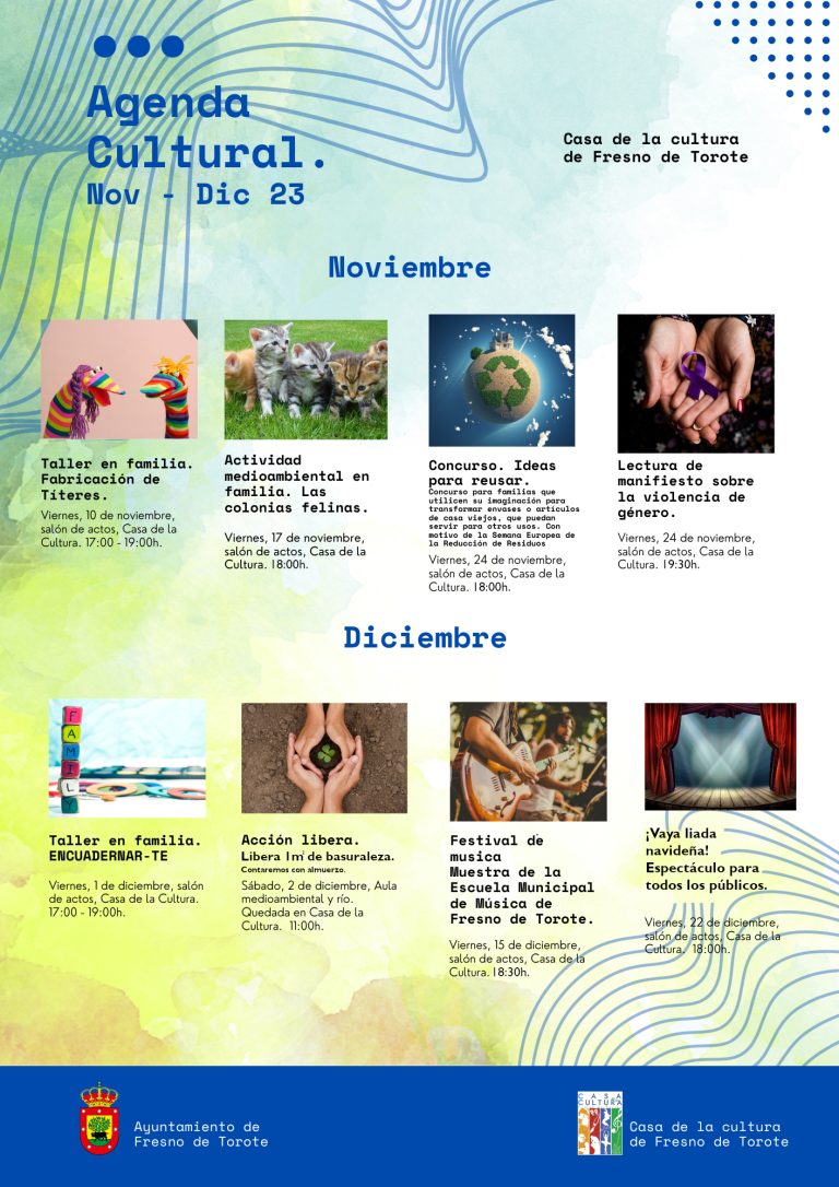 Agenda Cultural NOV-DIC 23