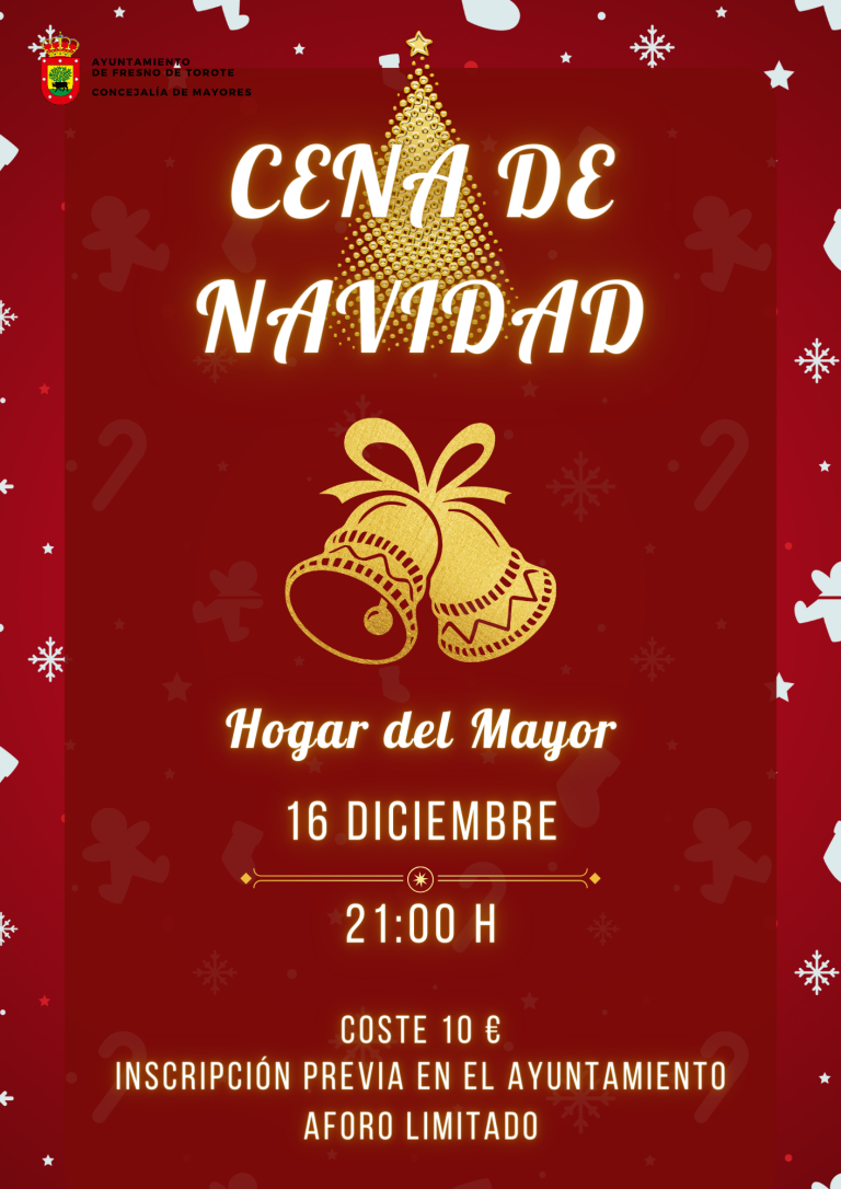 Cena de Navidad en el Hogar del Mayor – 16 DIC a las 21:00 h