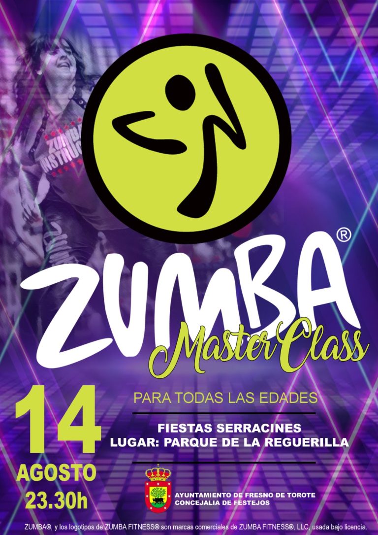 Masterclass de zumba: 14 de agosto
