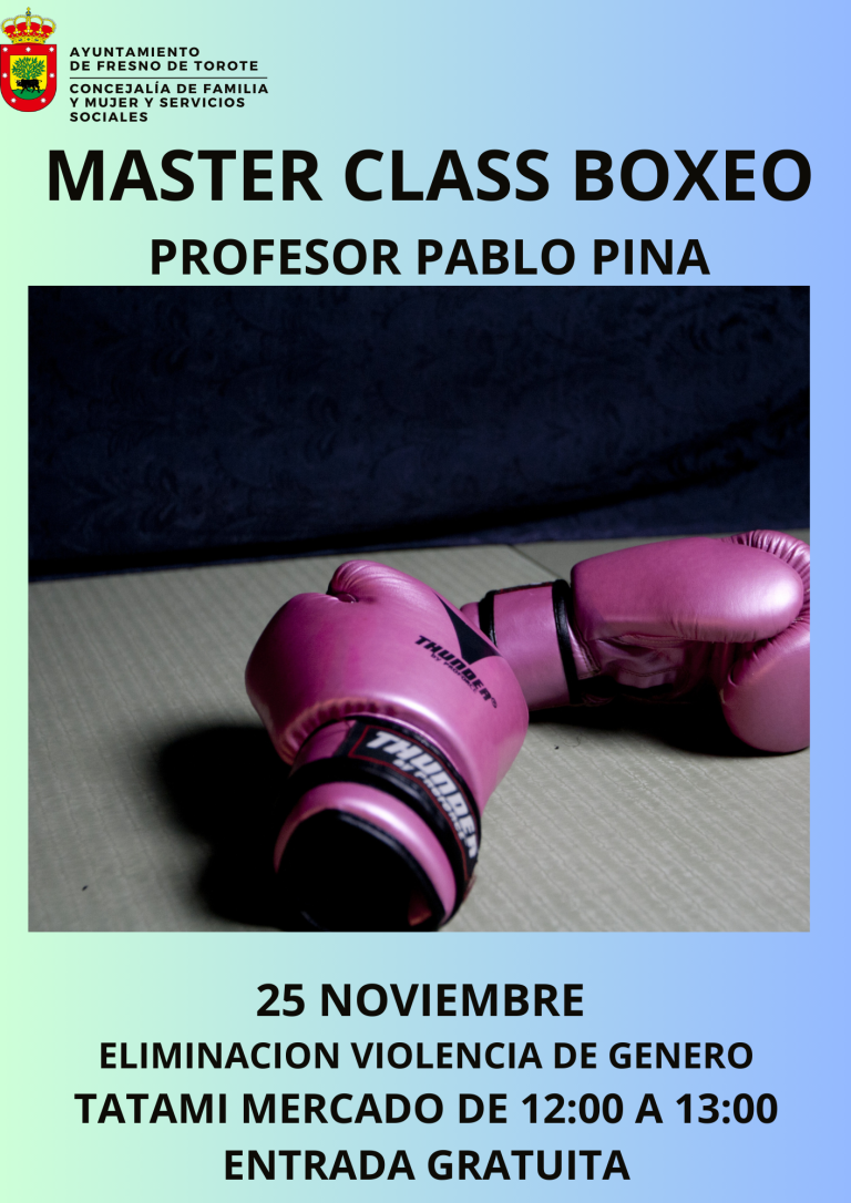 25 NOV – Master Class de Boxeo en el Tatami del Mercado de San Esteban