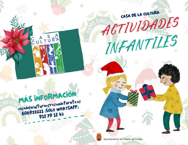 Talleres de Navidad en la Casa de la Cultura: 26 al 29 DIC de 10:00 h a 12:00 h