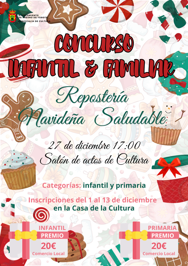 Concurso de Repostería Navideña Saludable Infantil y Primaria – Inscripciones hasta el 13 DIC