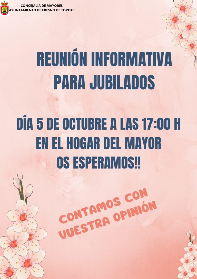 REUNIÓN INFORMATIVA JUBILADOS