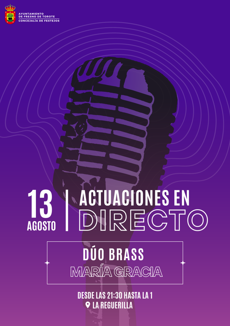 13 de agosto: Actuaciones nocturnas