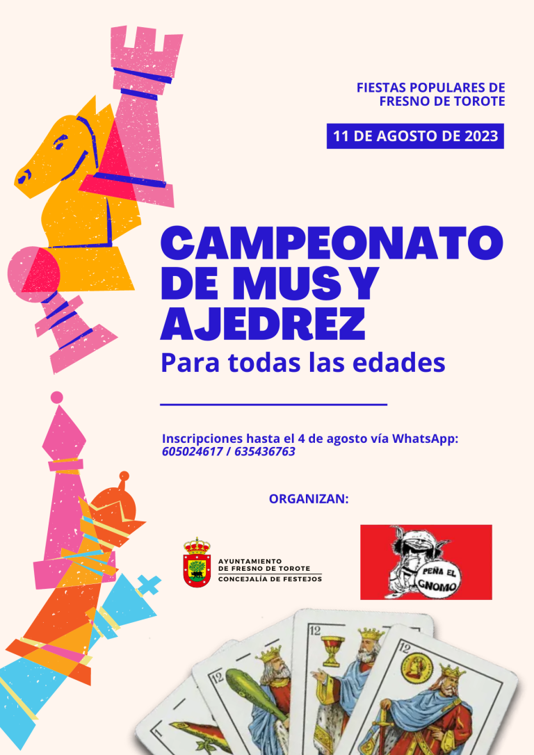Campeonato de mus y ajedrez: 11 de agosto