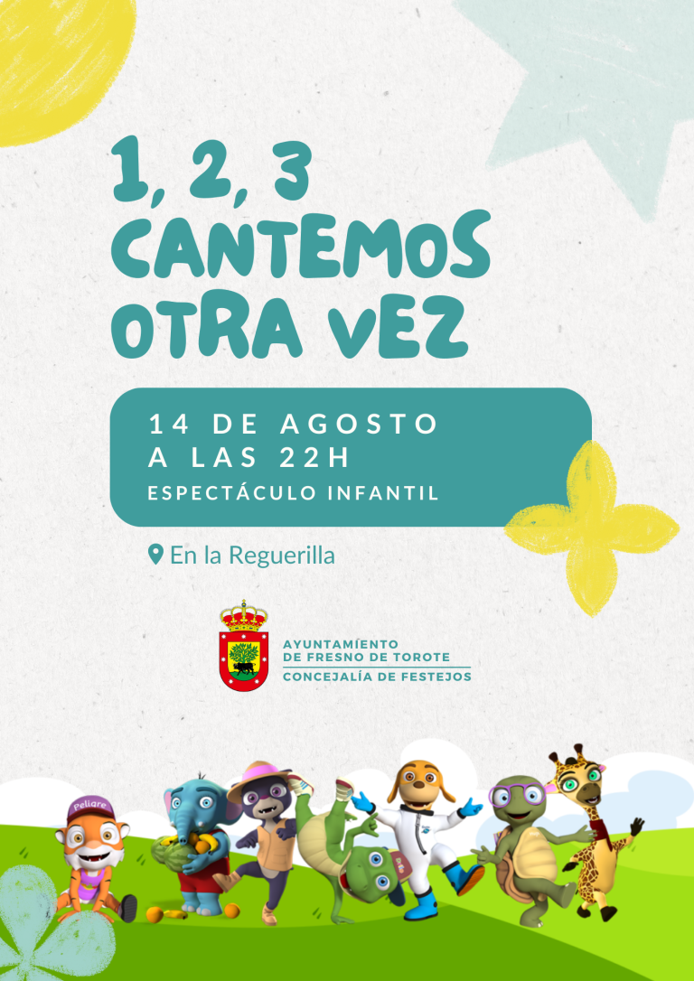Espectáculo infantil: 1, 2, 3 cantemos otra vez