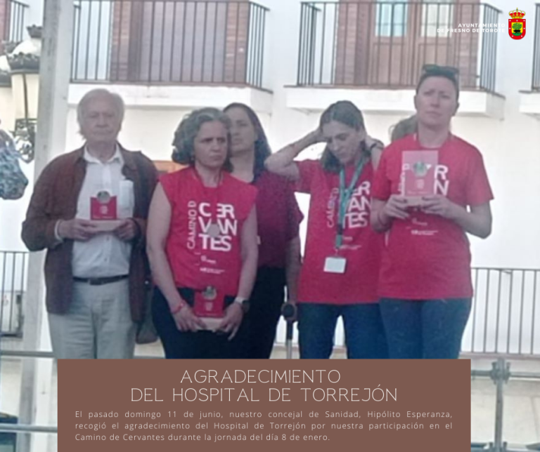 Agradecimiento del Hospital de Torrejón.