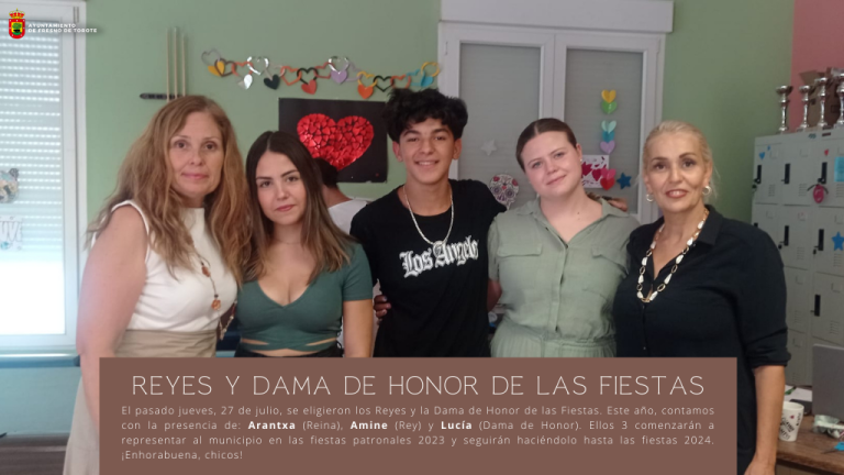 Reyes y Dama de Honor de las fiestas