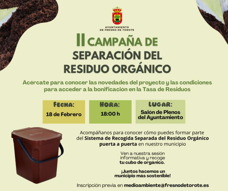 ♻️ II Campaña de Separación de Residuos Orgánicos en Fresno de Torote