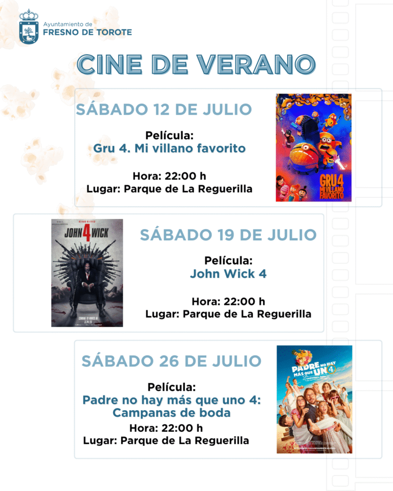 El cine de verano regresa a Fresno de Torote con noches mágicas de cine al aire libre