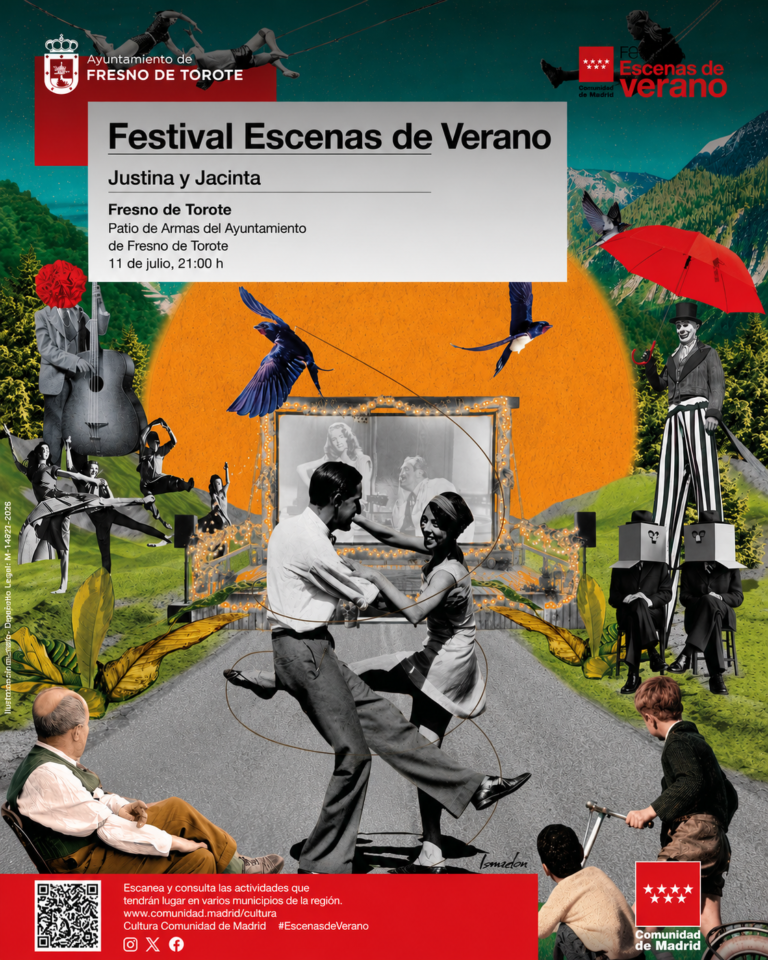 El Ayuntamiento de Fresno de Torote acoge la representación teatral ‘Justina y Jacinta’ en el Patio de Armas